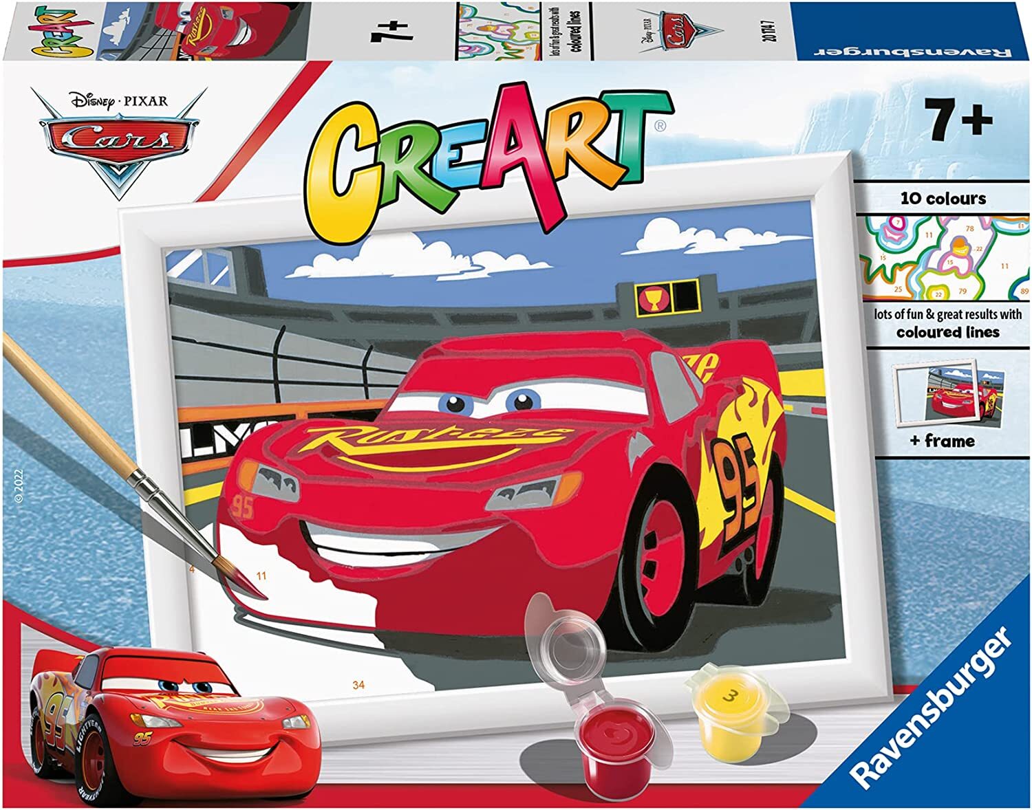 CreArt Cars Lightning McQueen Dipingere Con I numeri Serie E