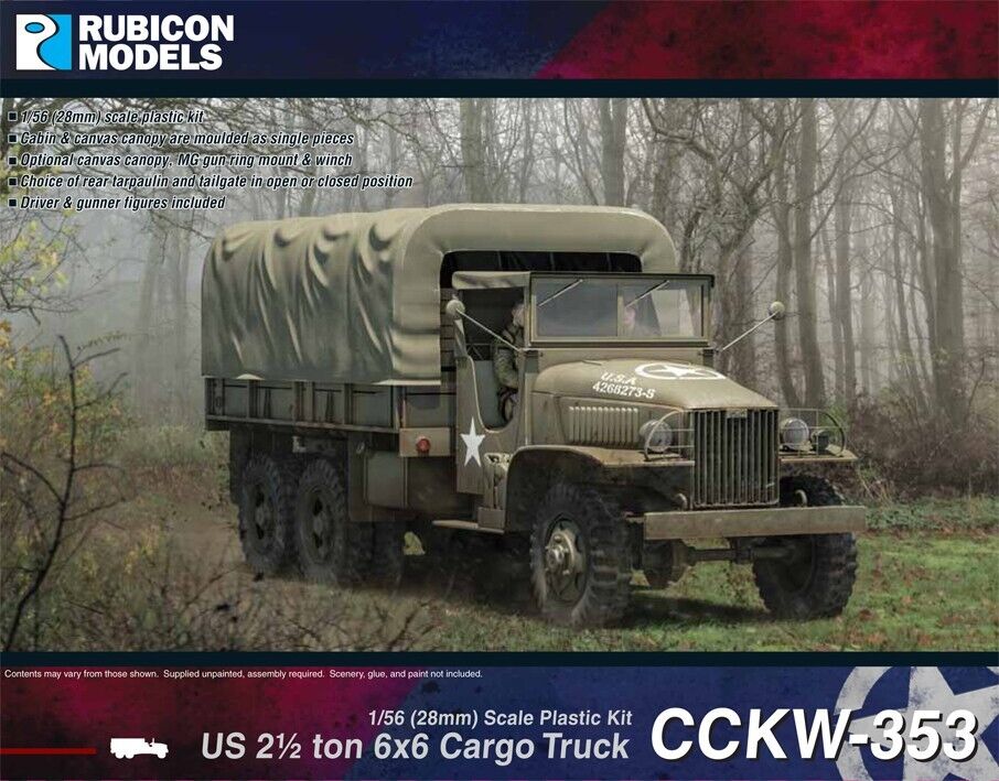Rubicon 280037 Seconda Guerra Mondiale US 2.5 Tonnellate 6 x 6 CCKW-353 Camion