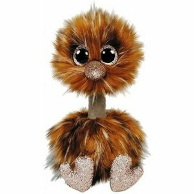 TY BEANIE BOOS ORSON STRUZZO MARRONE BROWN OSTRICH 15 CM T 36283