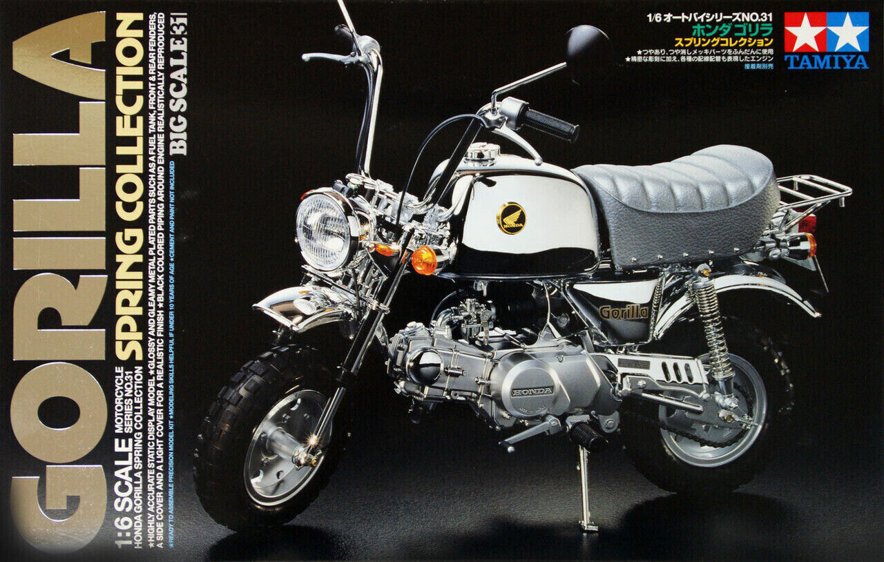 TAMIYA 1:6 MOTORCYCLE SERIES N.31 KIT MOTO HONDA GORILLA SPRING COLLECTION 16031