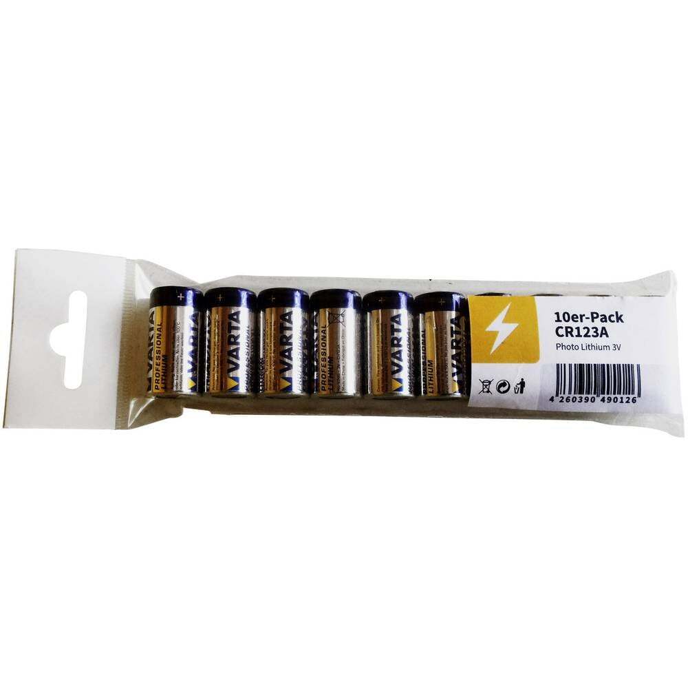 Varta CR-123A Batteria per fotocamera CR-123A Litio 1430 mAh 3 V 10 pz.