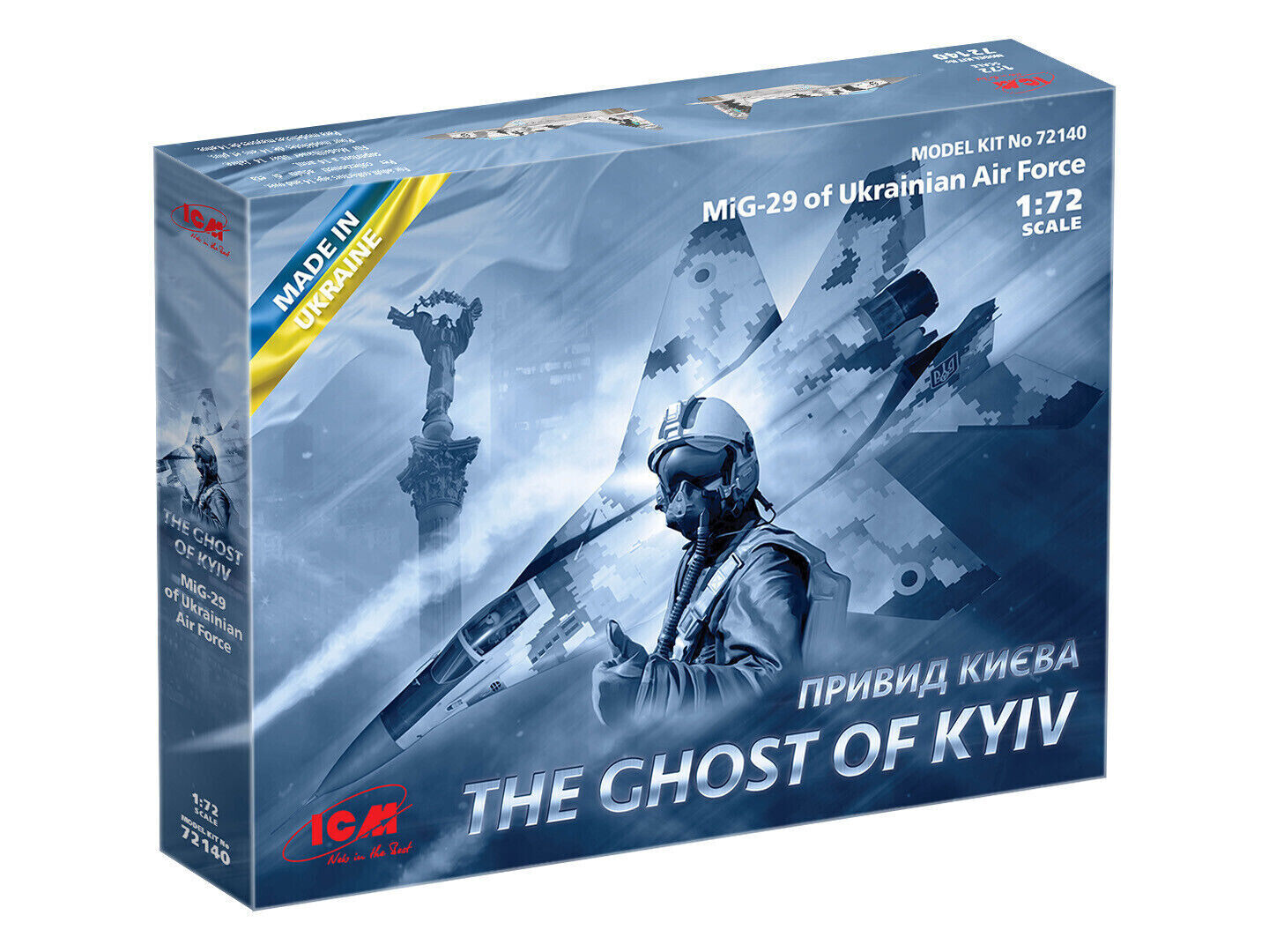 ICM 1:72 KIT AEREO MIG-29 OF UKRAINIAN AIR FORCE THE GHOST OF KYIV     ART 72140