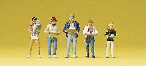 Preiser 10367 Ho Scala Personaggi Funzionamento Ospiti At The Ristorante Pkg (5)