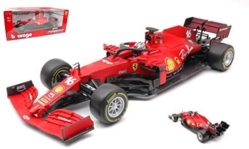 Ferrari SF21 #16 Charles Leclerc Red Wheels 2021 1:18 Model BBURAGO