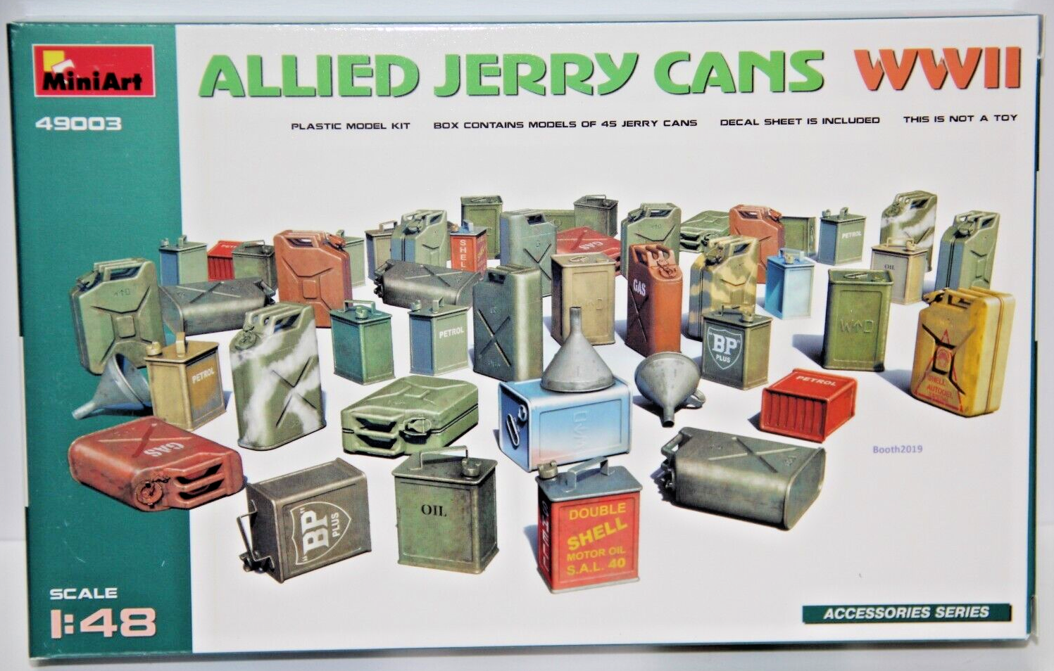 MINIART 1:48 ACCESSORIES SERIES ALLIED JERRY CANS WW II 45 CANS ART 49003