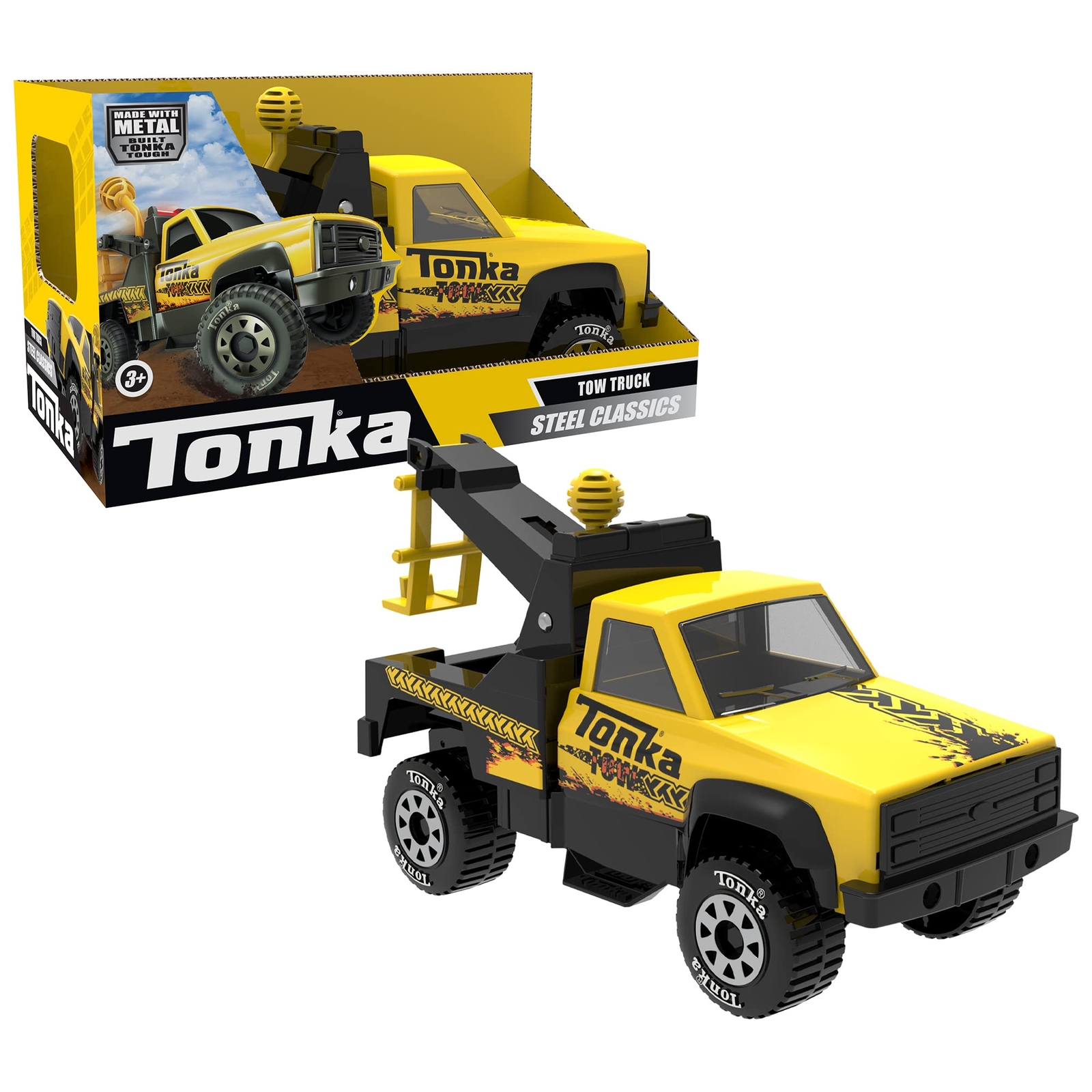 Tonka 06036 Steel Classics Tow Truck, Construction Truck Toy for Children, Kids