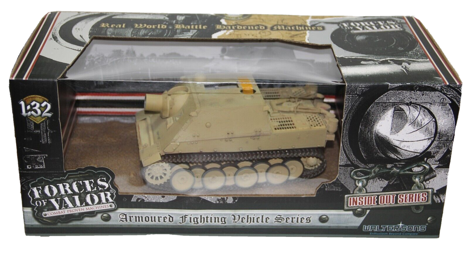 FORCES OF VALOR 1:32 DIE CAST METAL CARRO ARMATO GERMAN STURMTIGER ART 802001A