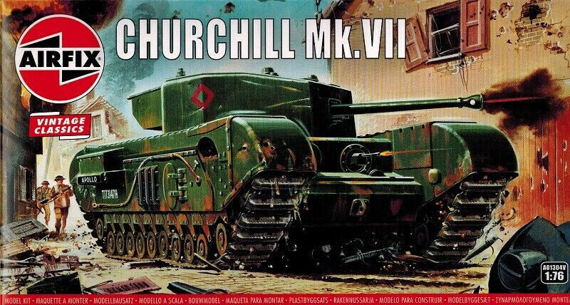 AIRFIX  1:76  KIT CARRO ARMATO CHURCHILL MK.VII  LUNGHEZZA 9,4 cm   ART  A01304V