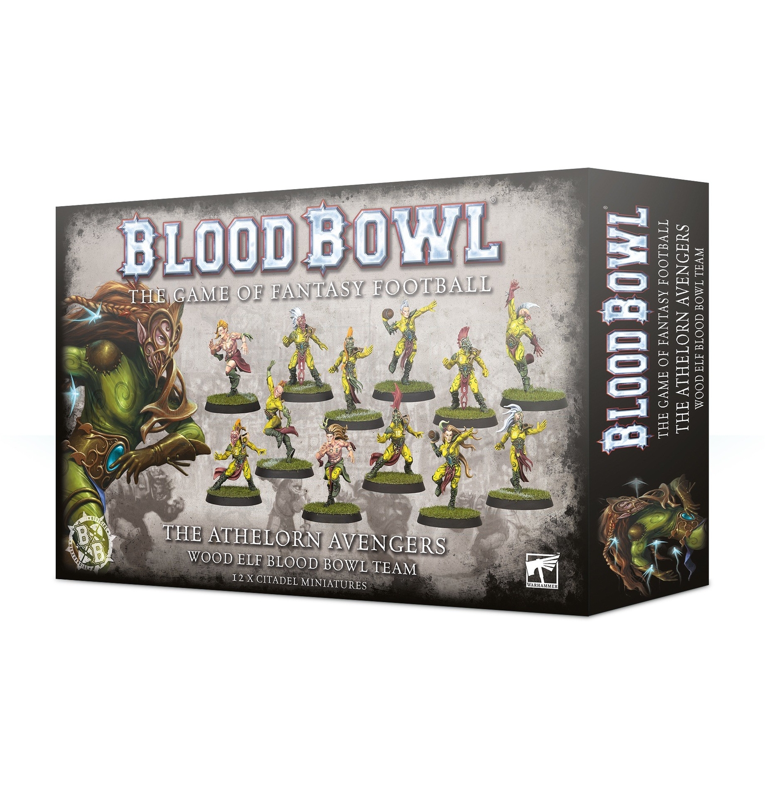 THE ATHELORN AVENGERS wood elf team BLOOD BOWL games workshop 12 MINIATURE età 1
