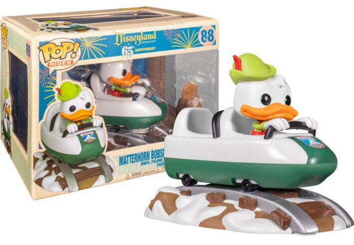 Disneyland 65Th Matterhorn Bobsleds Attraction & Donald Duck POP Rides #88 FUNKO