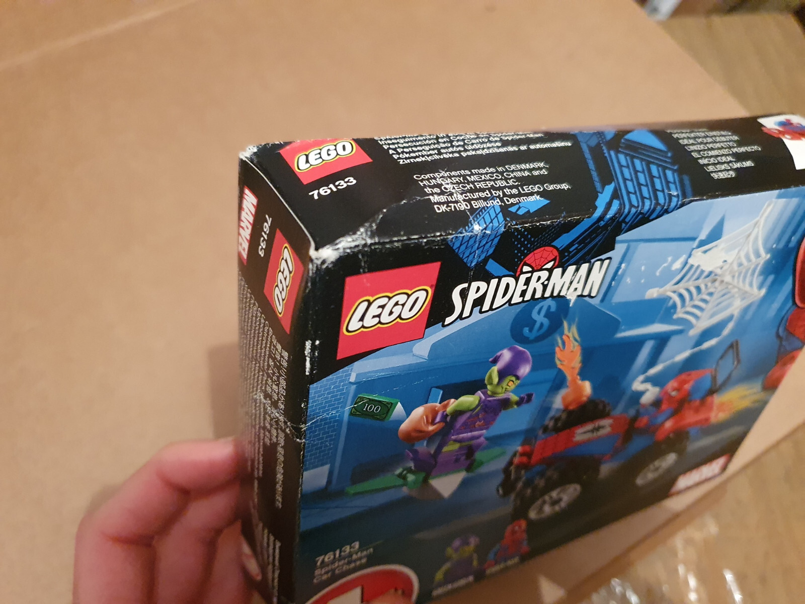LEGO 76133 - Inseguimento in macchina di SpiderMan nuovo scatola rovinata