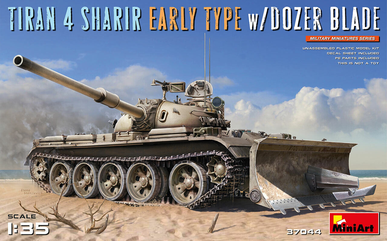 Tiran 4 Sharir Early Type w/ Dozer Blade Tank 1:35 Plastic Model Kit MINIART