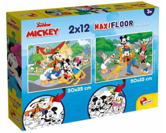 Puzzle Supermaxi 2x12 Myszka Mikki