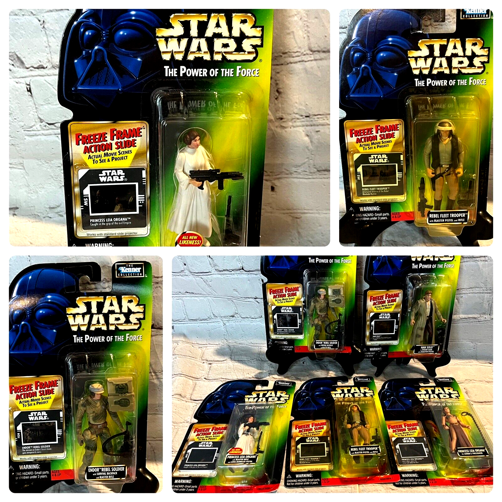 Vintage Kenner Star Wars Power Of The Force Lotto Di 5 Action Figures Raccolta 1