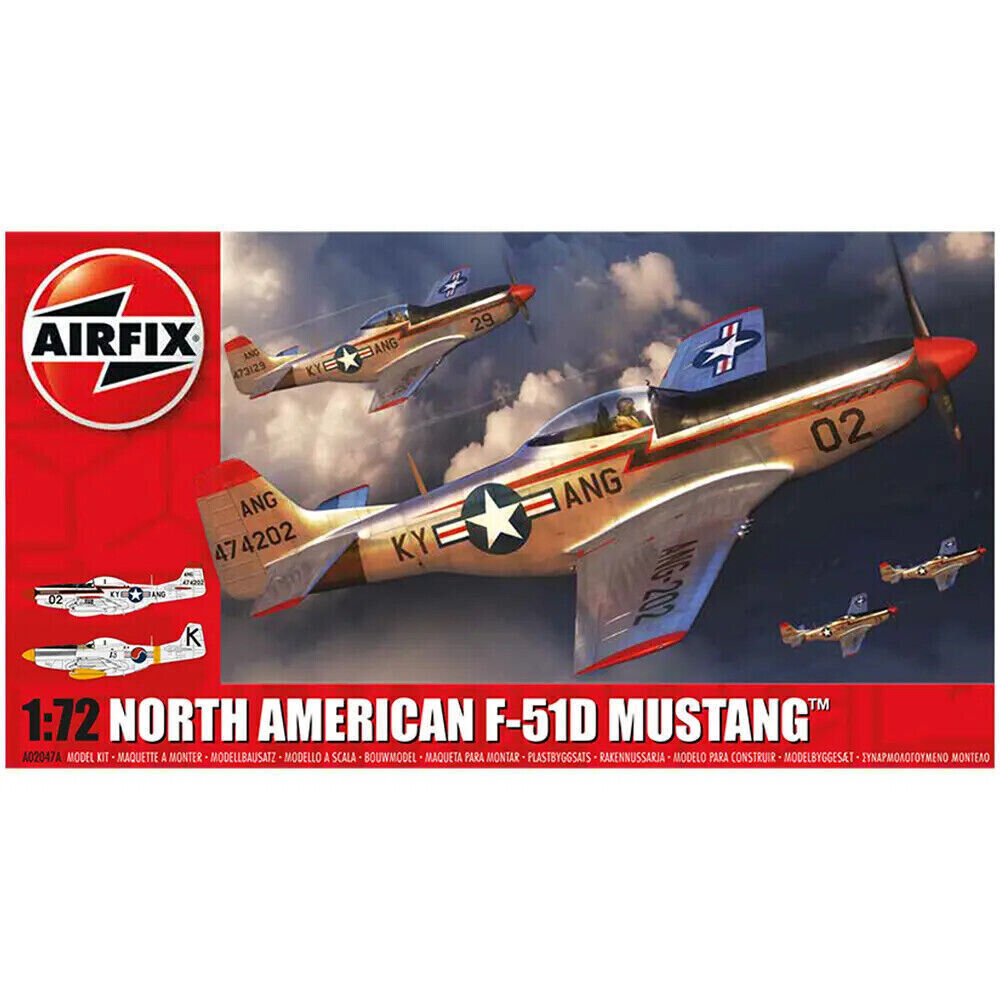 AIRFIX  1:72  KIT AEREO NORTH AMERICAN F-51D MUSTANG  13,6cm PEZZI 72    A02047A
