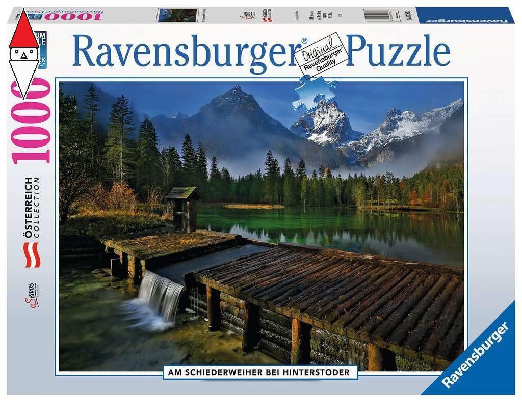 PUZZLE PAESAGGI RAVENSBURGER STAGNO DI SCHIEDER  VICINO A HINTERSTODER 1000 PZ