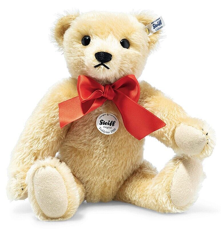 Steiff 1909 Classico Orsacchiotto - Biondo Mohair Riproduzione/Growler - 35cm -