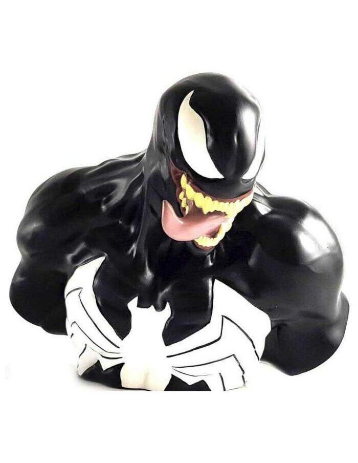 SEMIC MARVEL COMICS SPIDER MAN VENOM BUST COIN BANK SALVADANIO NEW