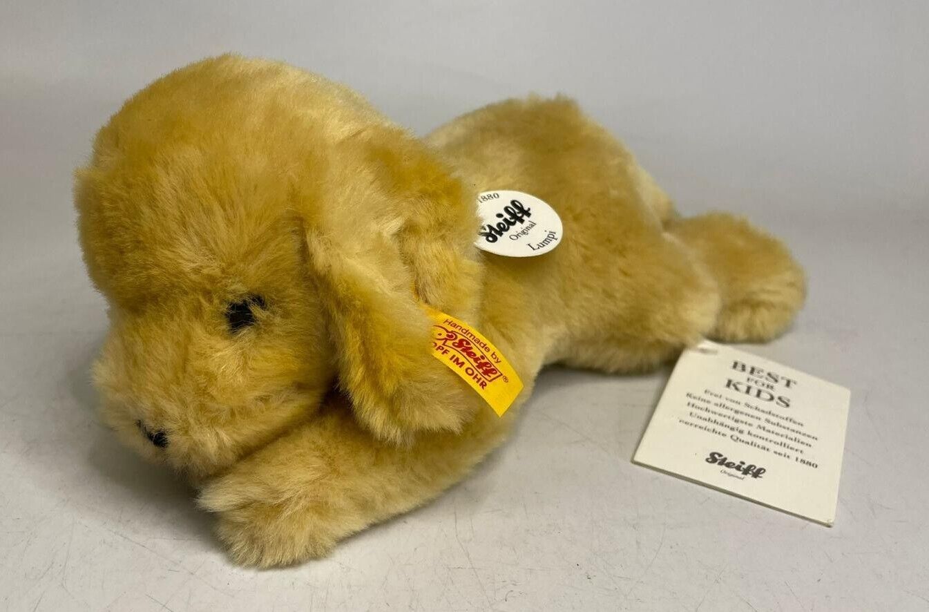 Steiff Peluche LUMPI GOLDEN RETRIVER CUCCIOLO CAGNOLINO NUOVO CON ETICHETTA #27