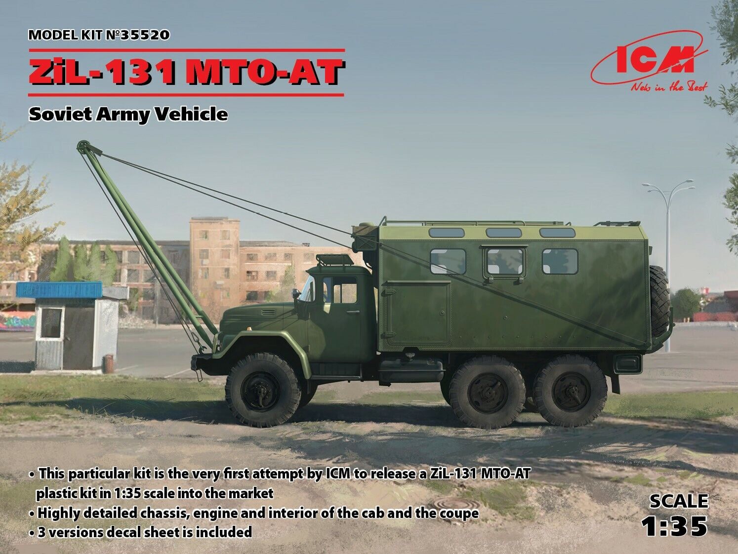 Zil-131 Mto-at, Soviet Recovery Truck 1:35 Plastic Model Kit ICM