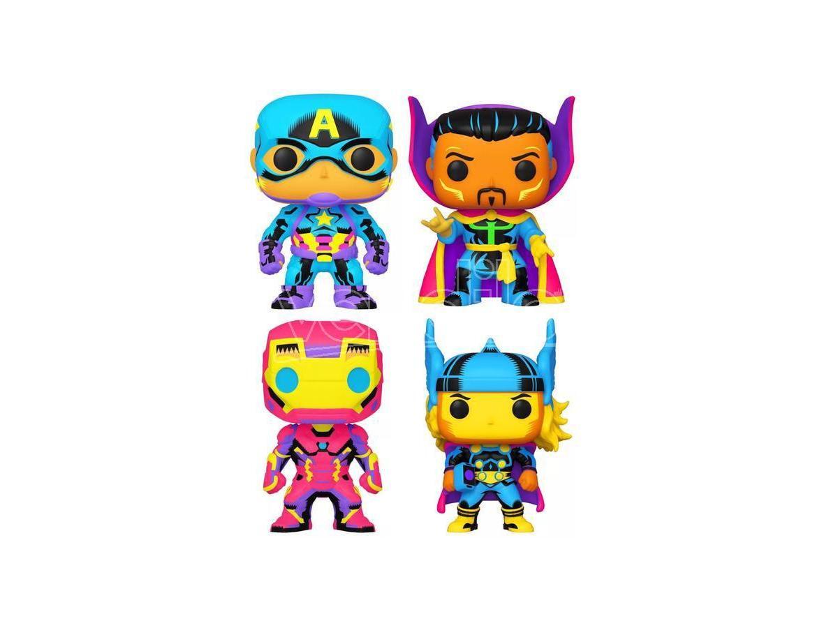 FUNKO POPS MARVEL BLACKLIGHT 4 PACK FIGURES - ACTION