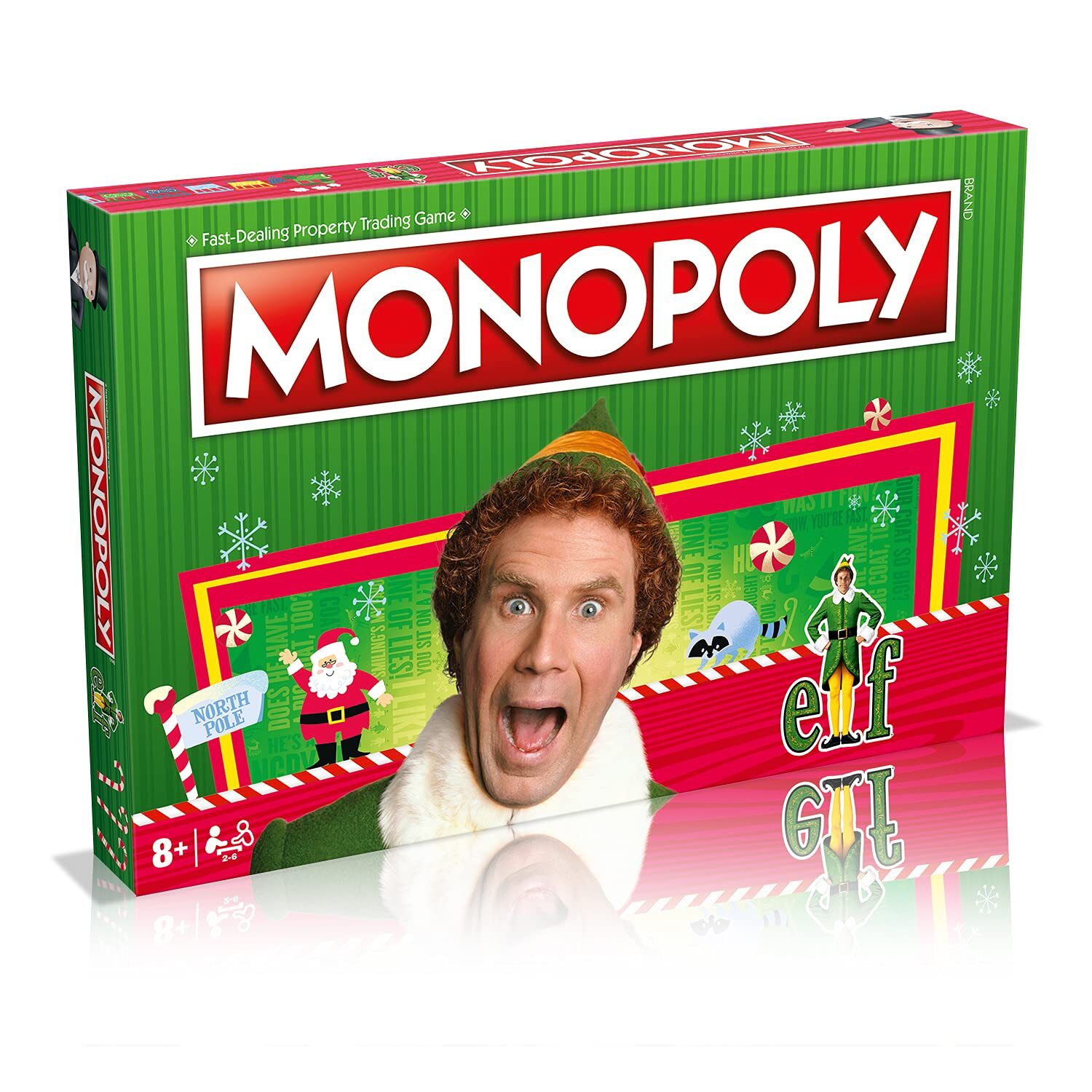 Winning Moves Elf Monopoly Board Game, Choose your festive token and advance to