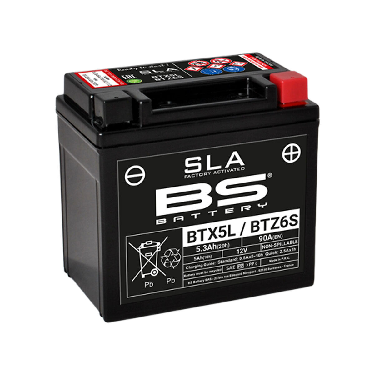 BATTERIA PRECARICATA BS BATTERY SLA BTX5L PER HONDA 100 SCV LEAD 2003-2004