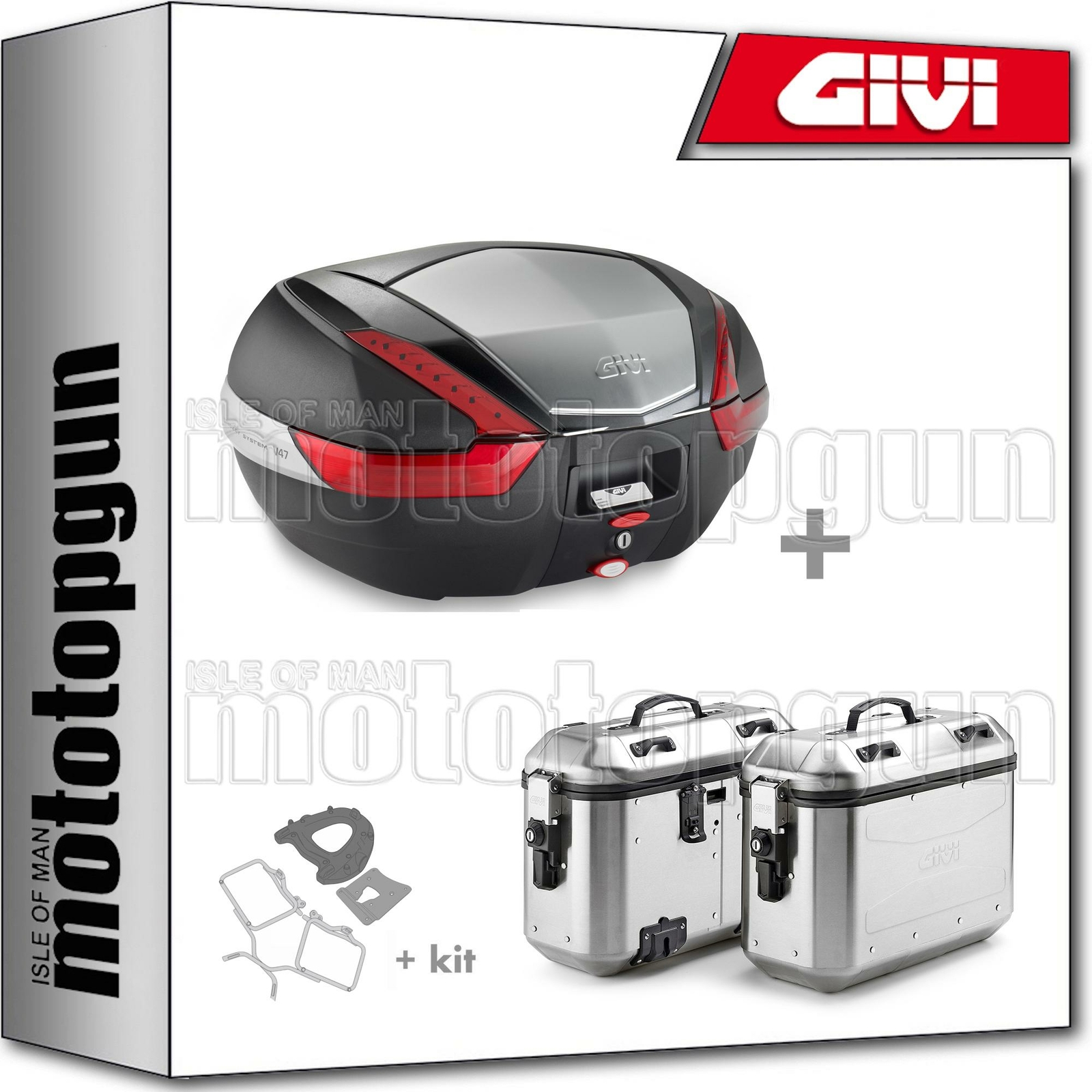 GIVI BAULETTO V47N + VALIGIE TREKKER DOLOMITI DLMK36A SUZUKI BURGMAN 650 2013 13
