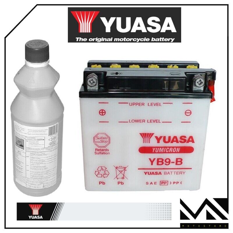 BATTERIA YUASA YB9-B 12V9AH DERBI 150 BOULEVARD ANNI 2003 2004 2005 2006 2007
