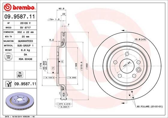 BREMBO Discofreno  09.9587.11