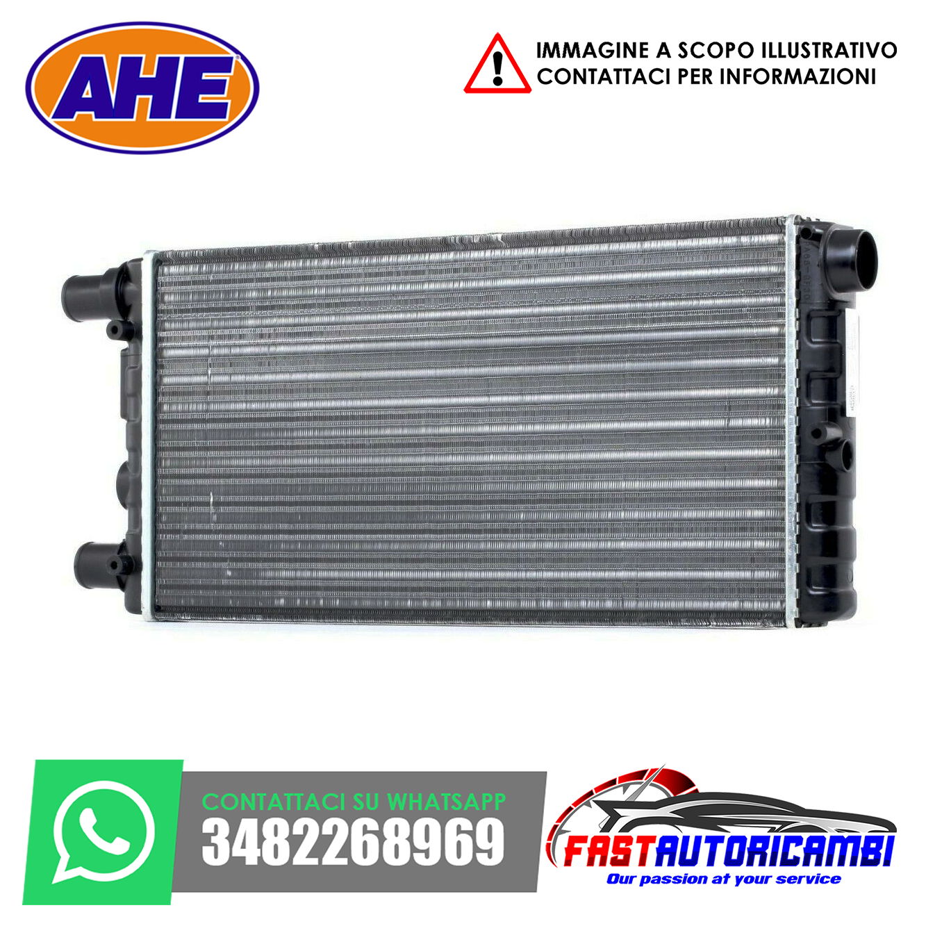 RADIATORE RAFFREDDAMENTO MOTORE AHE 109.001/A FIAT SEICENTO