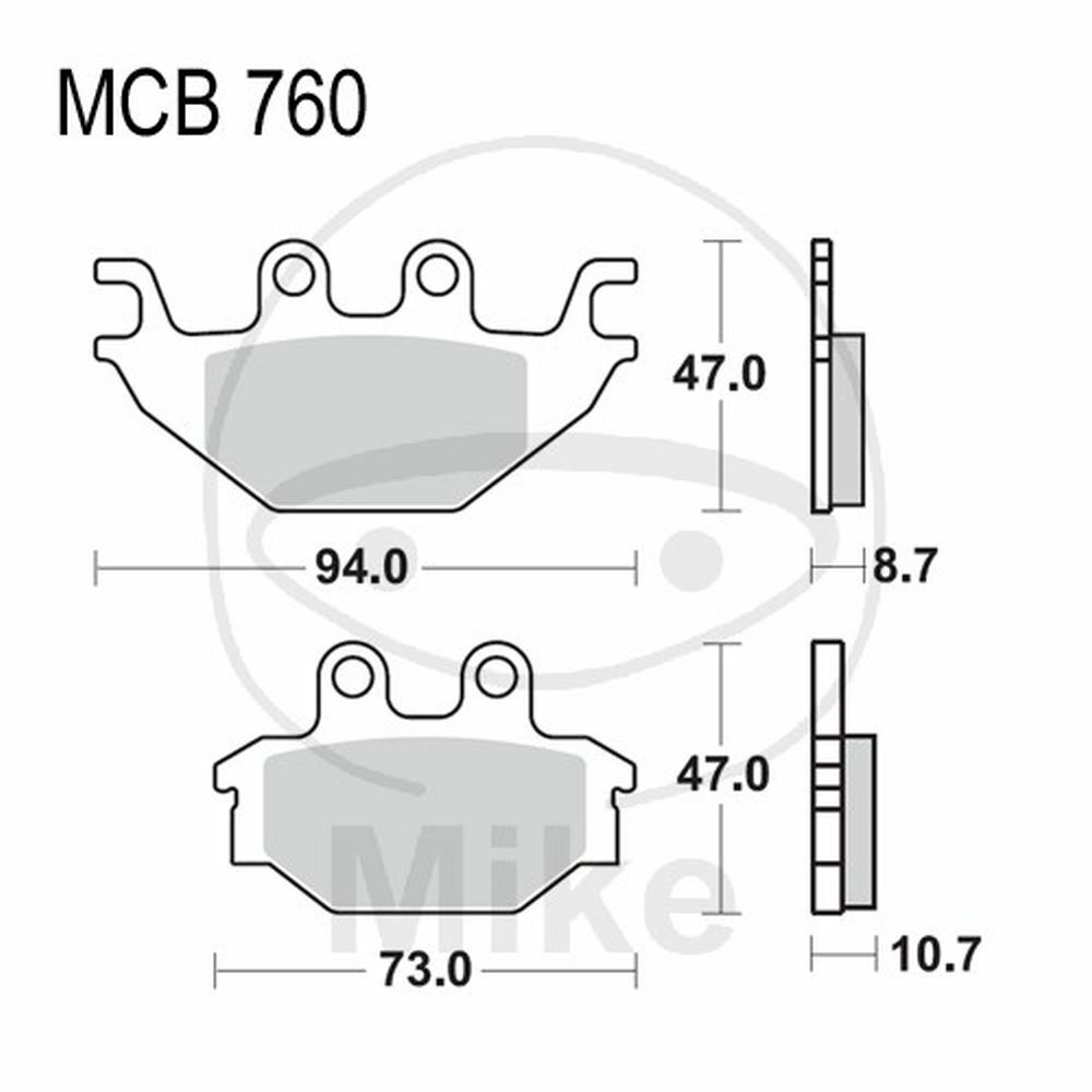 PASTIGLIE FRENO STANDARD TRW LUCAS KYMCO 300 MAXXER 2006-2012