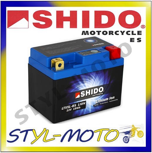 BATTERIA A LITIO SHIDO ( LTX5L-BS = YTX5L-BS ) KYMCO 50 TOP BOY 2005
