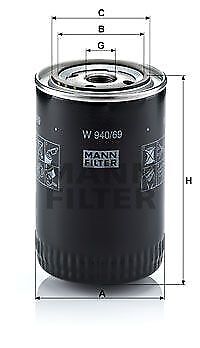 MANN-FILTER Filtro olio  W 940/69