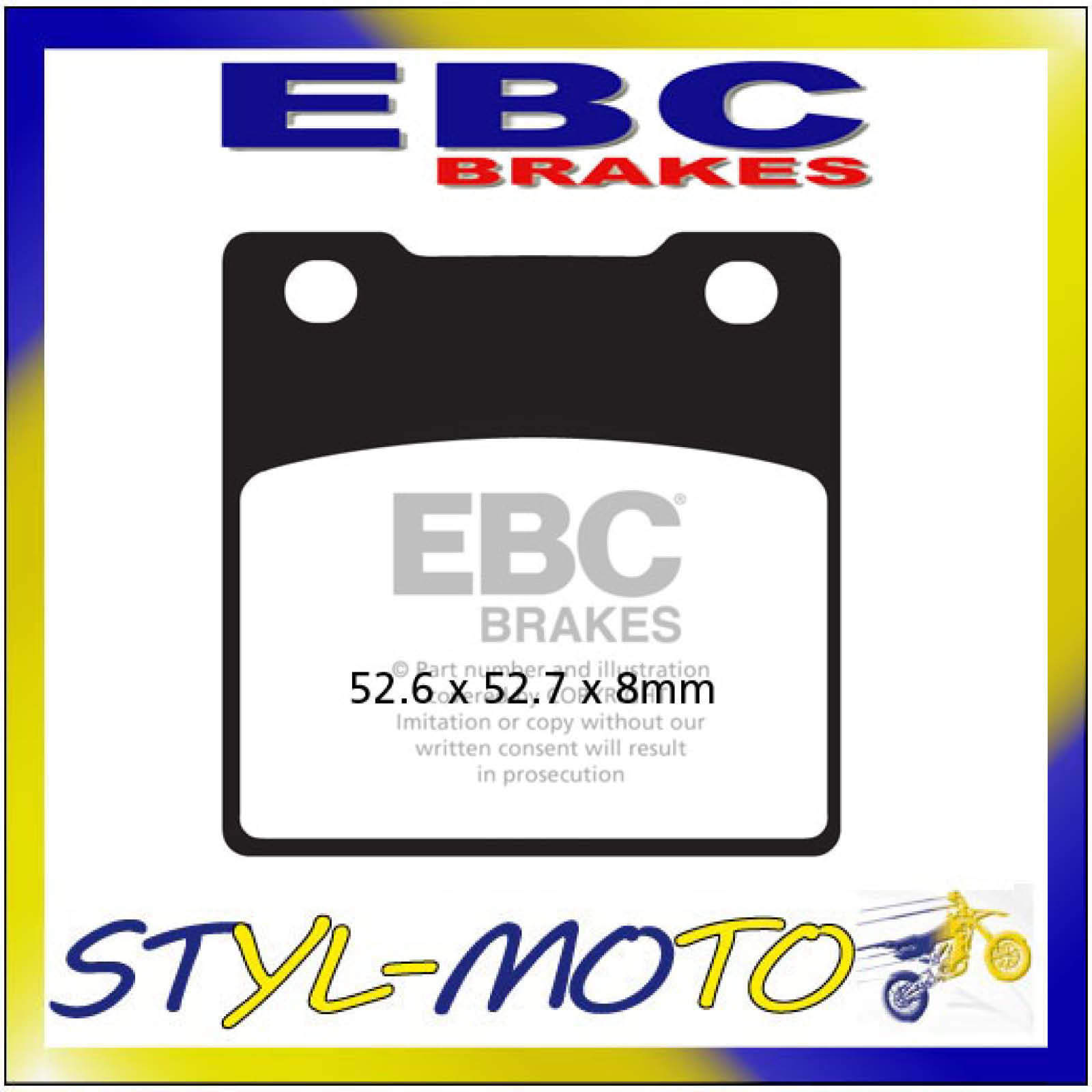 FA161 PASTIGLIE ORGANICHE ARAMID POSTERIORI EBC KAWASAKI 1200 ZX 12 R 2000-2006