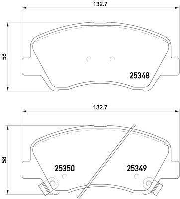 Kit pastiglie freno, Freno a disco - BREMBO P 18 025
