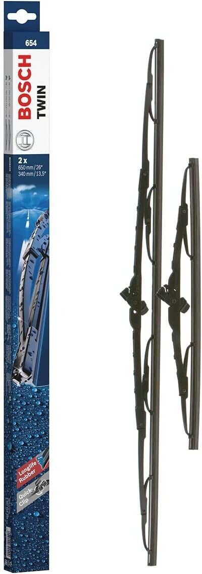 2X SPAZZOLE TERGI TERGICRISTALLO TERGICRISTALLI BOSCH 654 TWIN 3397010299