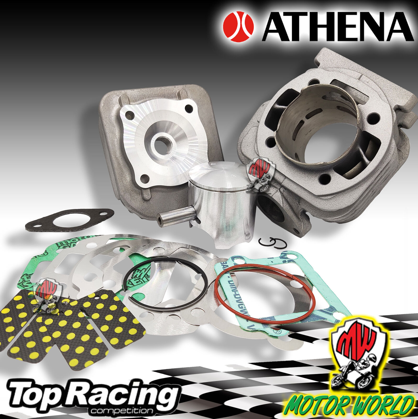 KIT CILINDRO BIG BORE RACING ATHENA 80cc Ø47,6 MBK BOOSTER CW SPIRIT 50 2002
