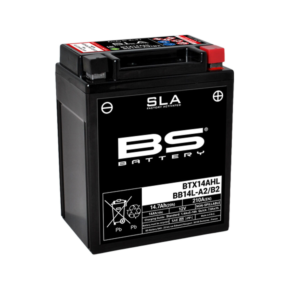 BATTERIA BS BATTERY SLA BB14L-A2/B2 PER SUZUKI 1100 GSX EF 1984-1985