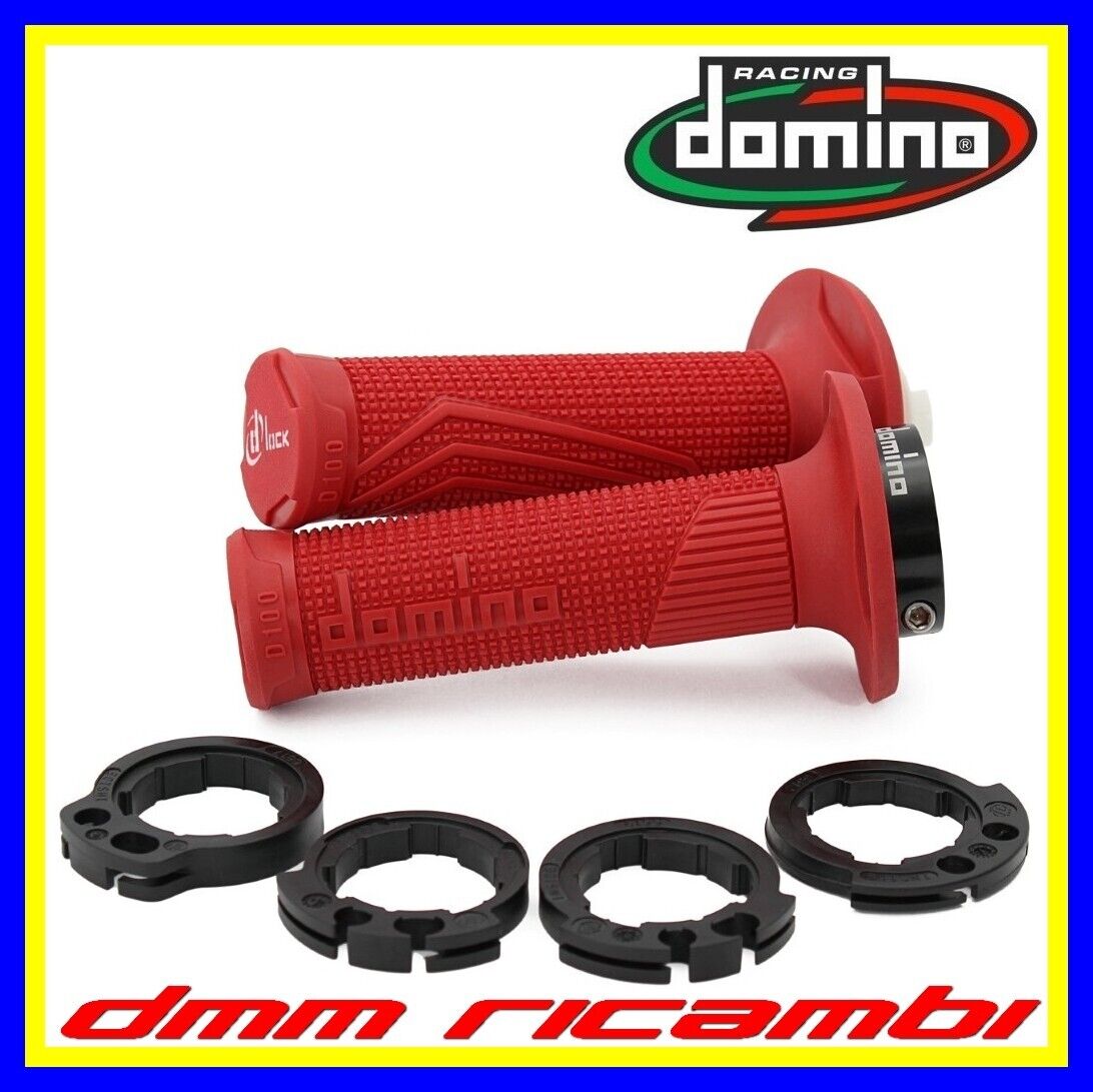 Manopole DOMINO D100 D-Lock Enduro GASGAS EC-F 250 350 450 500 2021 2022 Rosso