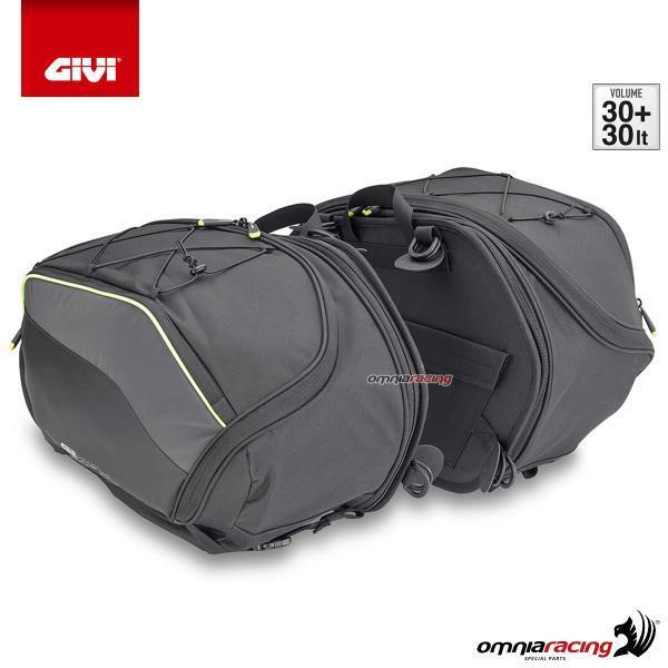Pair of GIVI Easy-T EA127 side bags extendable from 20 to 30 lt universal