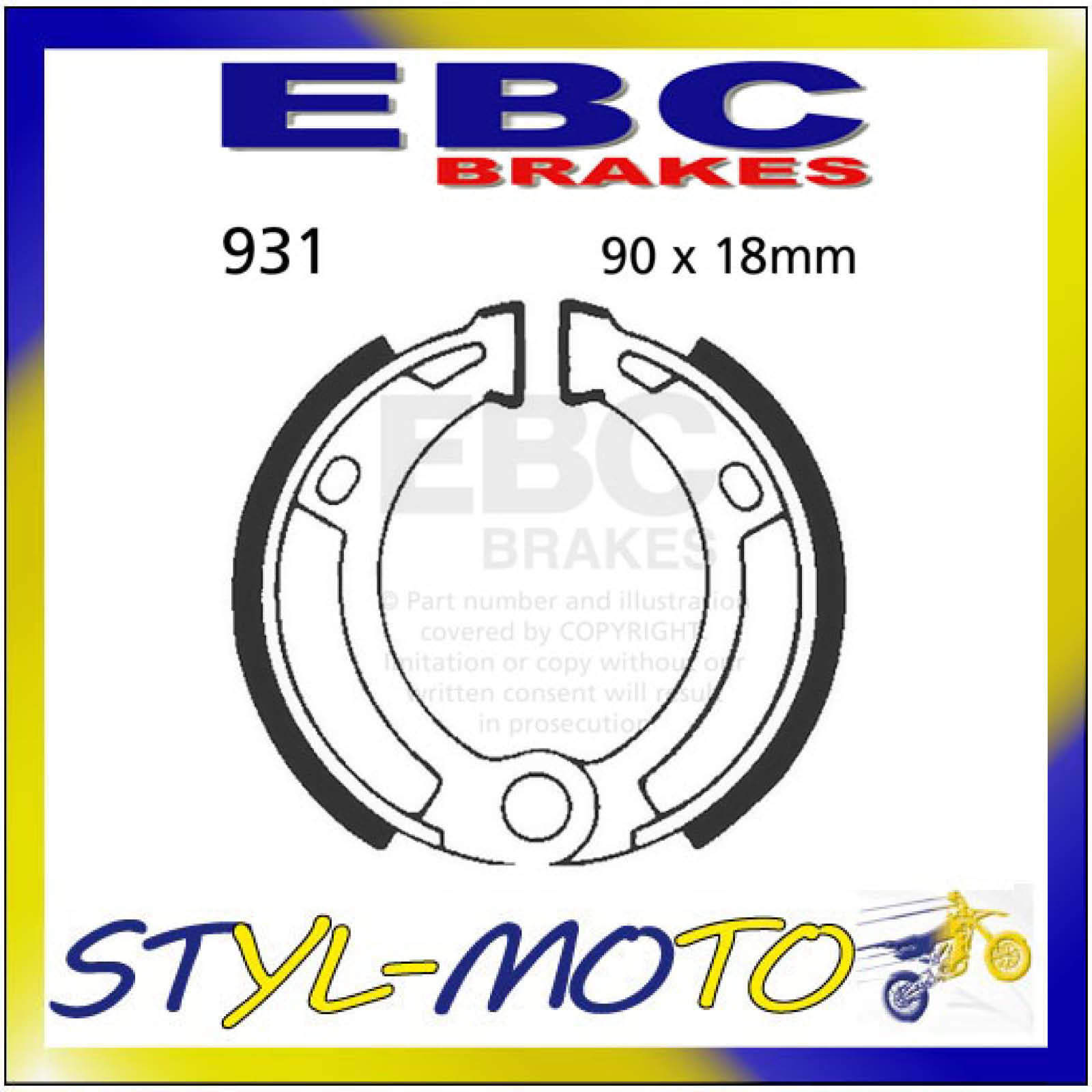 931 GANASCE POSTERIORI EBC MALAGUTI 50 12 GRIZZLY 2008-2009