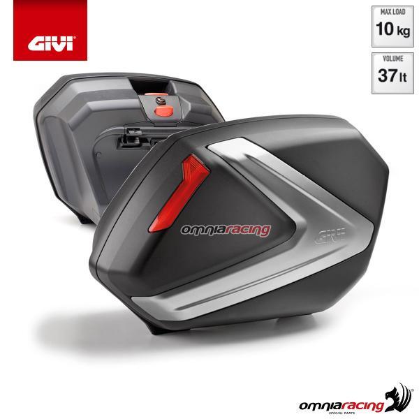 GIVI V37N pair of side hardbags Monokey Side V37 in black ABS 37 liters