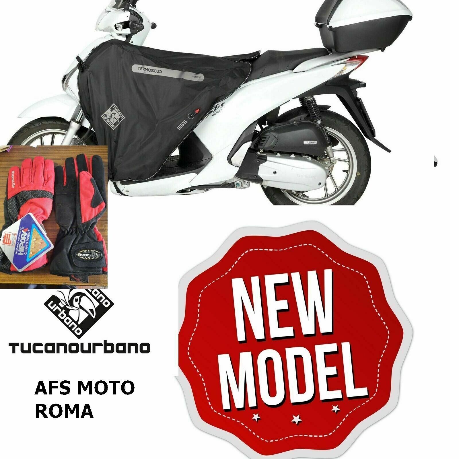 TERMOSCUDO COPRIGAMBE TUCANO URBANO R182 PIAGGIO MEDLEY 125 S ANNO 2017 + GUANTI