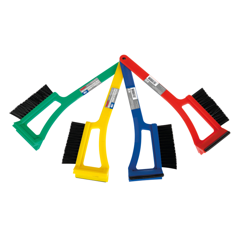 RASCHIETTO GHIACCIO CON SPAZZOLA PER NEVE PARABREZZA AUTO CAMPER CAMION 370x80mm