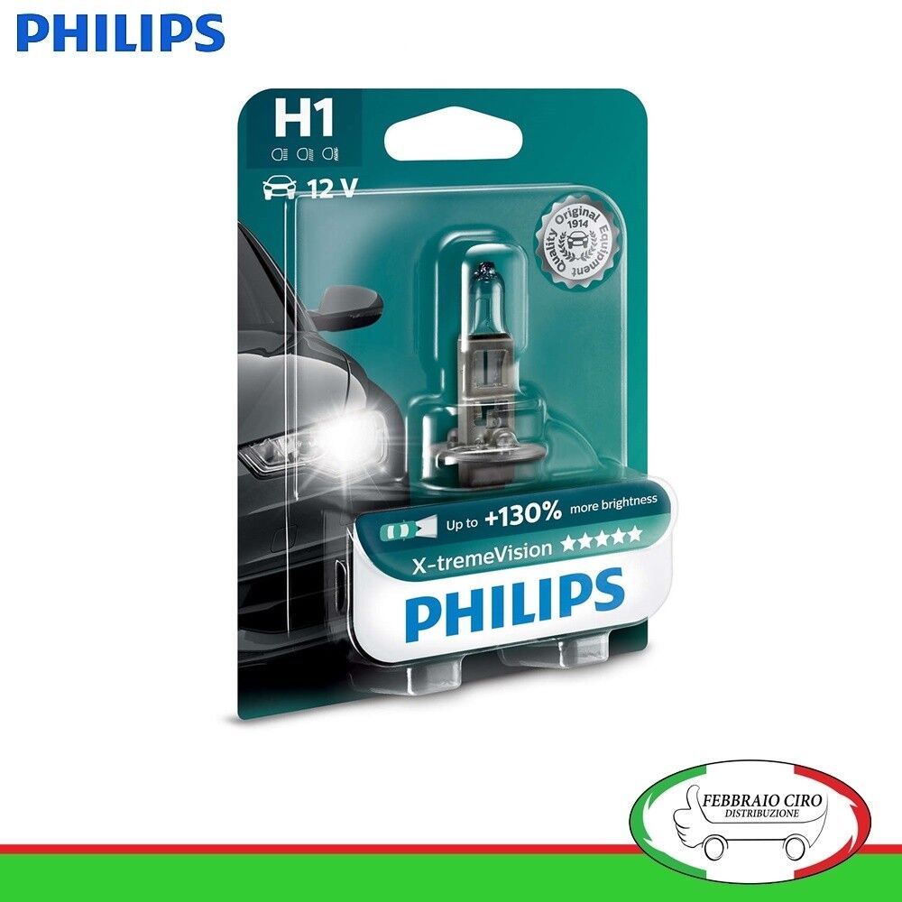 Lampadina H1 Philips X-treme Vision Lampada 12V 55W +130% - 12258XV+B1 Alogena