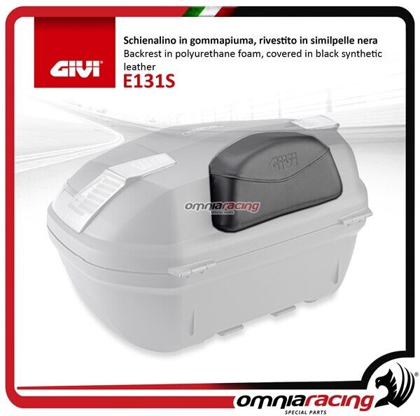 Givi Black backrest covered in leatherette with GIVI logo Monokey V40N/V40NT