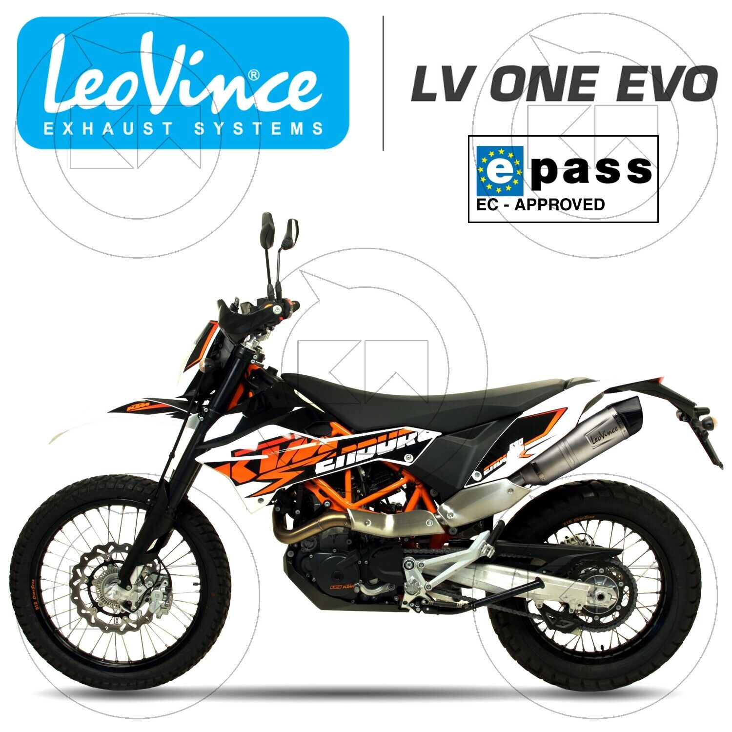 TERMINALE MARMITTA OMOLOGATO 8299E LEOVINCE LV ONE EVO KTM 690 ENDURO/R 2012