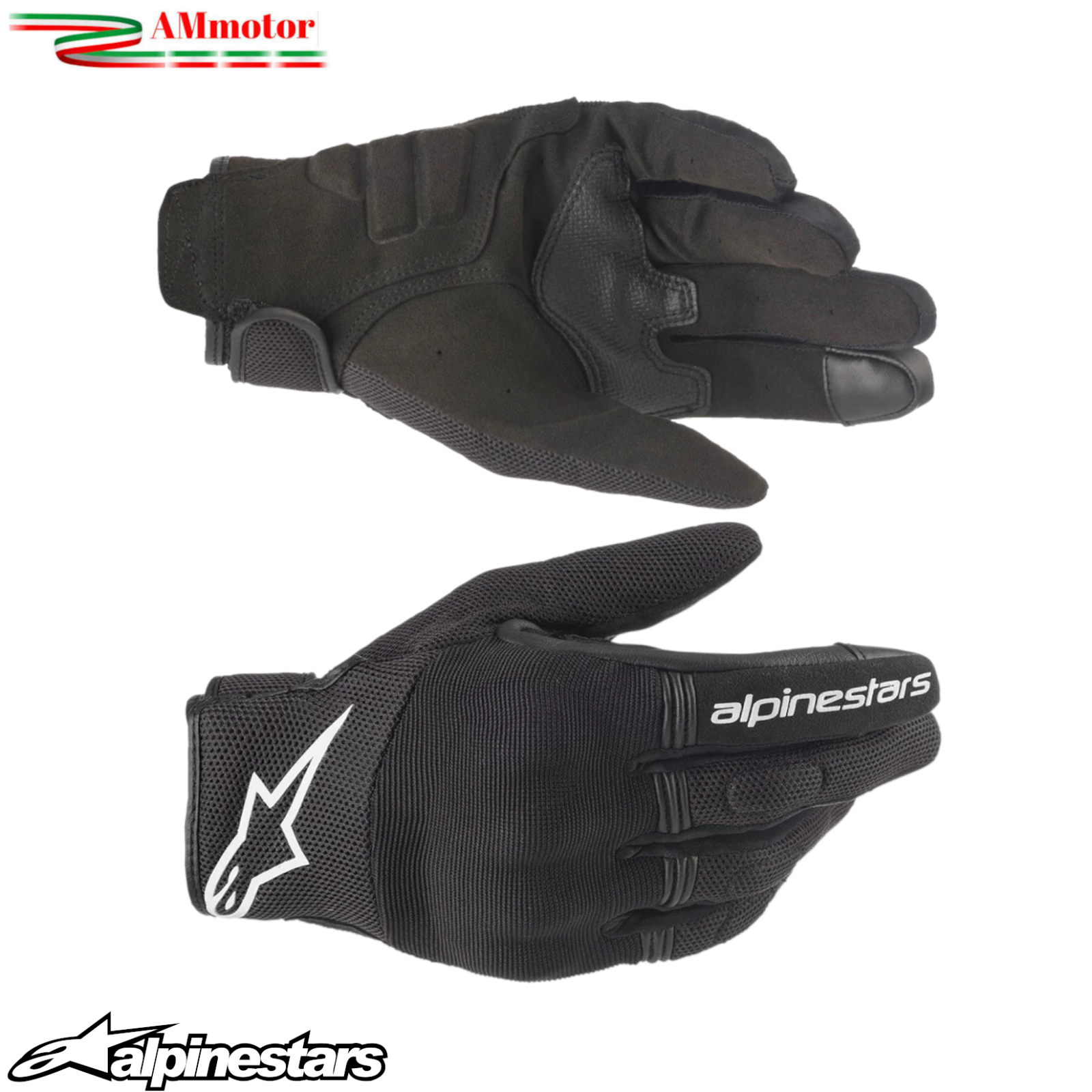 Guanti Moto Alpinestars Copper Glove Black White Touch Urban Primaverili Tg 2XL