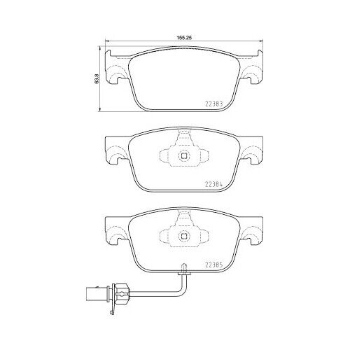 Kit Pastiglie Freno Freno A Disco Hella Pagid 8DB 355 024-951 per Audi Seat VW